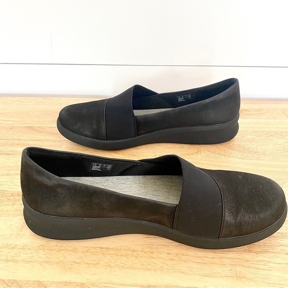 Clark’s Black Sillian Paz Slip on Comfort Walking Loafer Shoes, Women’s Size 12 - Picture 5 of 10